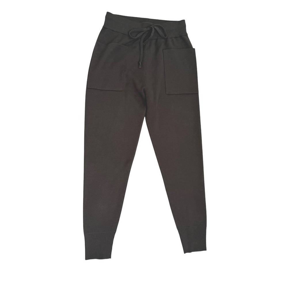Alp n Rock Jogger Pants Womens S Brown Knit Drawstring Waist Pockets Logo